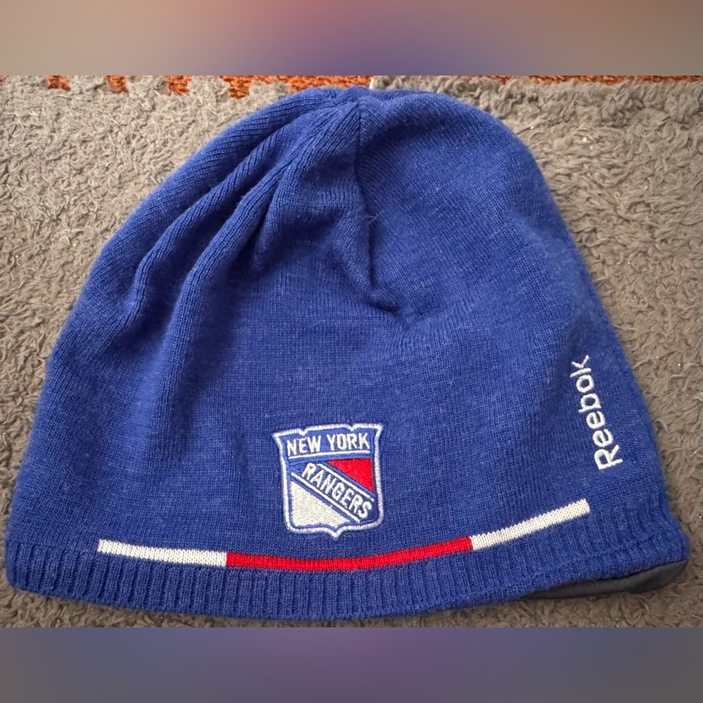 Reebok Blue New York Rangers Beanie
